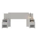 Ver imagem 1 de Cabeceira Extensível Cama Solteiro, Casal e Queen com Mesa de Cabeceira Maceió Poliman Móveis