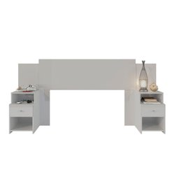 Cabeceira Extensível Cama Solteiro, Casal e Queen com Mesa de Cabeceira Maceió Poliman Móveis - 1