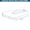 Ombrelone Lateral com Base 2 Rodinhas Hdpe Bahamas Rivatti 300 Cm Larg Alumínio Capa Poliéster - 5