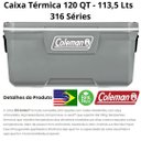 Ver imagem 2 de Caixa Térmica Cooler 120 Qt 113,6 L Cinza Silver Ash Cinza Coleman