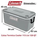 Ver imagem 4 de Caixa Térmica Cooler 120 Qt 113,6 L Cinza Silver Ash Cinza Coleman