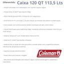 Ver mais imagens de Caixa Térmica Cooler 120 Qt 113,6 L Cinza Silver Ash Cinza Coleman