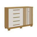 Ver mais imagens de Cômoda de Quarto Bella C/ 2 Portas e 5 Gavetas Cinamomo - Acp