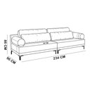 Ver imagem 4 de Sofá 3 Lugares para Sala Living Pés Metálicos 234cm Mondo K01 Bouclê Creme - Lyam Decor