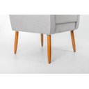 Ver imagem 5 de Poltrona de Amamentação C/ Puff Pés Palito Linho Cinza - Lahome Decor (disponibilidade: Disponível e