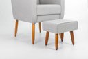 Ver imagem 3 de Poltrona de Amamentação C/ Puff Pés Palito Linho Cinza - Lahome Decor (disponibilidade: Disponível e