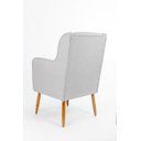 Ver imagem 4 de Poltrona de Amamentação C/ Puff Pés Palito Linho Cinza - Lahome Decor (disponibilidade: Disponível e