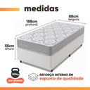 Ver imagem 3 de Cama Box Solteiro Double Face 100% D33 Edén 88x188x55cm Herval até - Suporta até 100kg