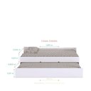 Ver imagem 4 de Quarto Modulado Juvenil com Guarda-roupa 2 Portas, Módulo Aéreo e Cama com Auxiliar Branco - Phoenix