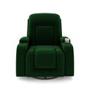 Ver imagem 2 de Poltrona do Papai Reclinável Giratória e Balanço Sala de Cinema Crihs com Massagem e Aquecimento Veludo Verde Esmeralda G23 - Gran Belo