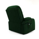 Ver imagem 6 de Poltrona do Papai Reclinável Giratória e Balanço Sala de Cinema Crihs com Massagem e Aquecimento Veludo Verde Esmeralda G23 - Gran Belo
