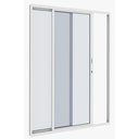 Ver imagem 1 de Porta de Alumínio 02 folhas com vidro temperado branca - 210x150