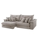 Ver imagem 2 de Sofá Ágata Veludo Dois Módulos de 90 Cm B25 Meu Sofá Online B026 Veludo Prata