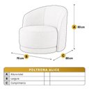 Ver imagem 3 de Poltrona para Sala de Estar Madeira Maciça Base Giratória Alice