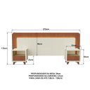 Ver imagem 3 de Cabeceira Casal Queen com 2 Mesas de Cabeceira LED 3000k e Tomadas 100% MDF Mabel