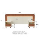 Ver imagem 3 de Cabeceira Casal Queen com 2 Mesas de Cabeceira Led 3000k e Tomadas 100% Mdf Mabel