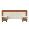 Cabeceira Casal Queen com 2 Mesas de Cabeceira Led 3000k e Tomadas 100% Mdf Mabel - 2