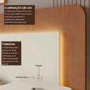 Ver imagem 7 de Cabeceira Casal Queen com 2 Mesas de Cabeceira LED 3000k e Tomadas 100% MDF Mabel