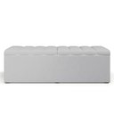 Ver imagem 3 de Calçadeira Recamier Baú para Cama de Casal King Dália 195x50 Cm W01 Linho Cinza - Lyam