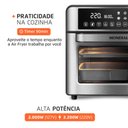 Ver mais imagens de Fritadeira Air Fryer Mondial Forno Oven Digital 25L 127V Preto/Inox 2000W - Afo-25L-Bi