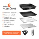 Ver imagem 6 de Fritadeira Air Fryer Mondial Forno Oven Digital 25L 127V Preto/Inox 2000W - Afo-25L-Bi