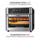 Ver imagem 3 de Fritadeira Air Fryer Mondial Forno Oven Digital 25L 127V Preto/Inox 2000W - Afo-25L-Bi