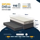 Ver imagem 2 de Cama Box Solteiro com Colchão de Espuma D45 Double Comfort + Auxiliar de Espuma Unique 88cm