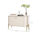 Ver imagem 3 de Conjunto Mesa de Cabeceira Albania Off White Dourado