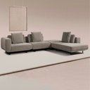 Ver imagem 1 de Sofá Modulado Sala de Estar Carmen 652cm Pés de Ferro Linho Rústico Castor G92 - Gran Belo