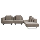 Ver imagem 5 de Sofá Modulado Sala de Estar Carmen 652cm Pés de Ferro Linho Rústico Castor G92 - Gran Belo