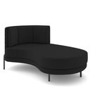 Ver imagem 1 de Sofá Chaise Longue Sala de Estar Living Lucca Direito D02 Veludo Preto C-300 - Lyam Decor