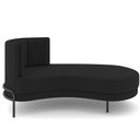 Ver imagem 6 de Sofá Chaise Longue Sala de Estar Living Lucca Direito D02 Veludo Preto C-300 - Lyam Decor
