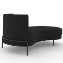 Ver imagem 7 de Sofá Chaise Longue Sala de Estar Living Lucca Direito D02 Veludo Preto C-300 - Lyam Decor