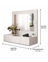 Ver imagem 7 de Penteadeira Camarim Suspensa Poá com LED Tomada Espelho Cor:Branco