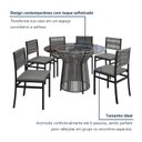 Ver imagem 7 de Conjunto Sala de Jantar Mesa Redonda Tampo de Vidro Valência 120cm com 6 Cadeiras Barcelona