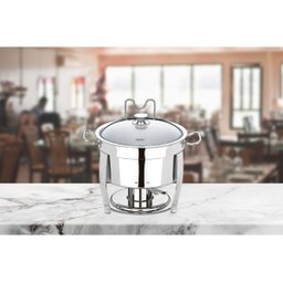 Rechaud Redondo Brinox Savoy 8 Litros 33 X 43 Cm Aço Inox - 2