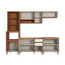Ver imagem 3 de Cozinha Completa Venaly 12 Portas 2 Gavetas com Vidro CEC177 Cinamomo/Off White - Henn