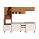 Ver imagem 2 de Cozinha Completa Venaly 12 Portas 2 Gavetas com Vidro CEC177 Cinamomo/Off White - Henn