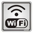 Ver imagem 1 de Placa de Alumínio Auto-adesiva 15x15cm Wi-fi - 120 Bc - Sinalize Placa Alumino 15x15 Wi-fi 120bc Sin