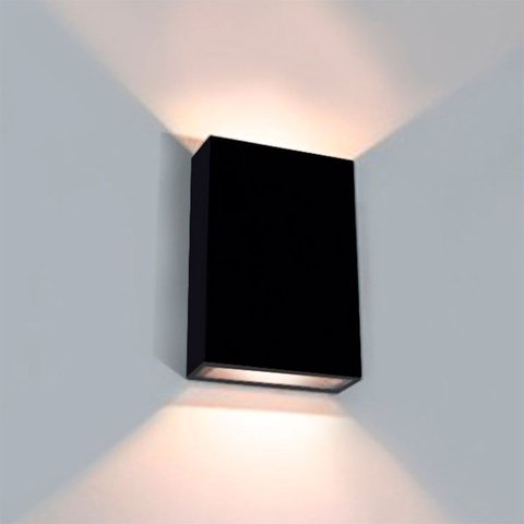 Arandela Retangular C/2 Fachos 4w 3000k 130lm Ip65 Preto-astraled