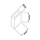 Ver imagem 4 de Arandela Retangular C/2 Fachos 4w 3000k 130lm Ip65 Preto-astraled