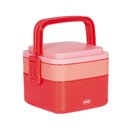 Ver imagem 4 de Pote Marmita 2 Andares Quadrado com Alça - Vermelho