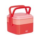 Ver imagem 5 de Pote Marmita 2 Andares Quadrado com Alça - Vermelho