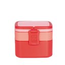 Ver imagem 3 de Pote Marmita 2 Andares Quadrado com Alça - Vermelho