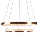 Ver imagem 5 de Pendente Oca Dourado e Transparente (d)60+40cm (a)4cm 32w + 22w 3000k 3168lm - Gd002