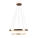 Ver imagem 2 de Pendente Oca Dourado e Transparente (d)60+40cm (a)4cm 32w + 22w 3000k 3168lm - Gd002