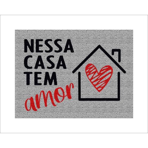 Tapete Capacho Nessa Casa Tem Amor