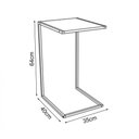 Ver imagem 2 de Mesa Lateral Industrial Steel Preta e Imbuia - Cor: Preto