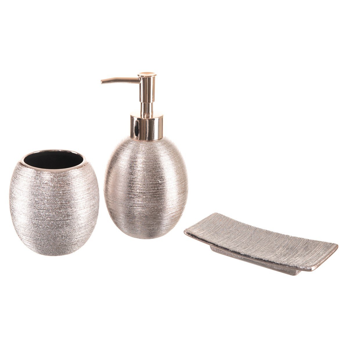 Kit Banheiro Lavabo Dispenser Sabonete Líquido Gel / 065 PGB 3 Peças - 2