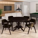 Ver mais imagens de Conjunto Mesa de Jogos Carteado Bellagio Tampo Reversível e 4 Cadeiras Madeira Poker Base Estrela Ve